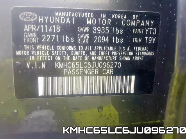 KMHC65LC6JU096270 фото 2