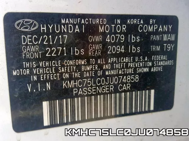 KMHC75LC0JU074858 фото 2