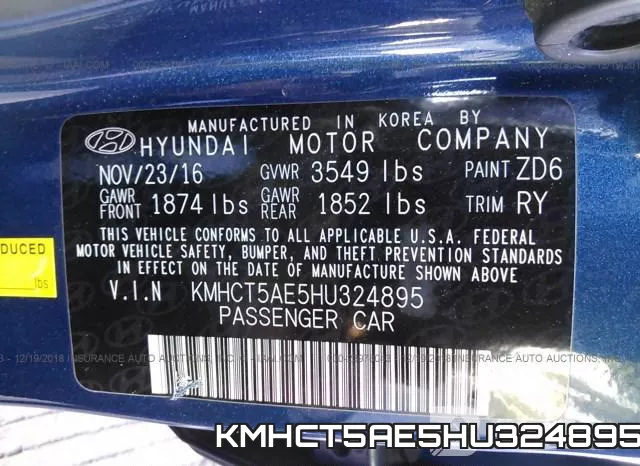 KMHCT5AE5HU324895 фото 10