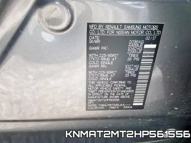KNMAT2MT2HP561556 фото 2