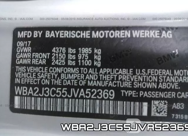 WBA2J3C55JVA52369 фото 10