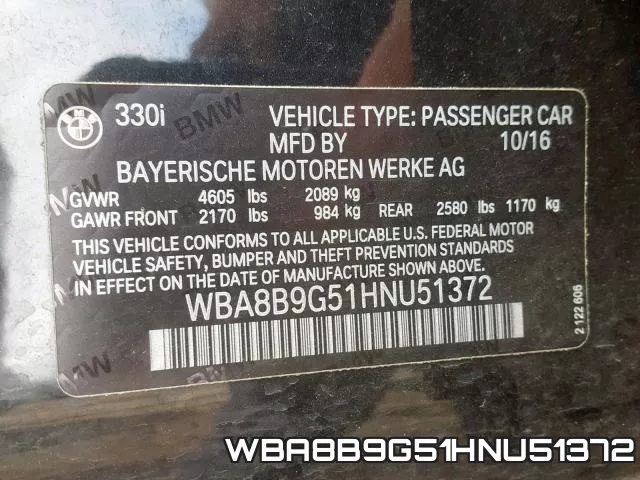WBA8B9G51HNU51372 фото 2