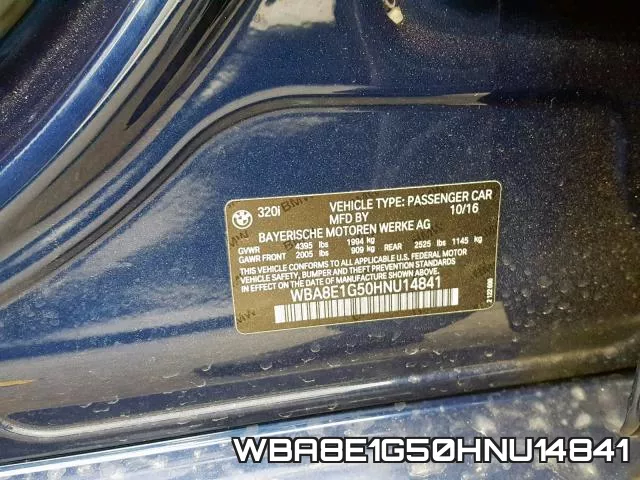 WBA8E1G50HNU14841 фото 2