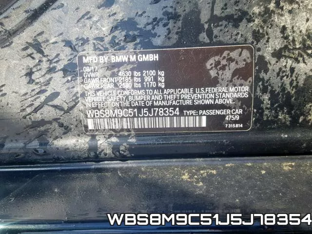 WBS8M9C51J5J78354 фото 2