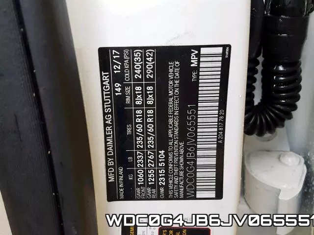WDC0G4JB6JV065551 фото 2