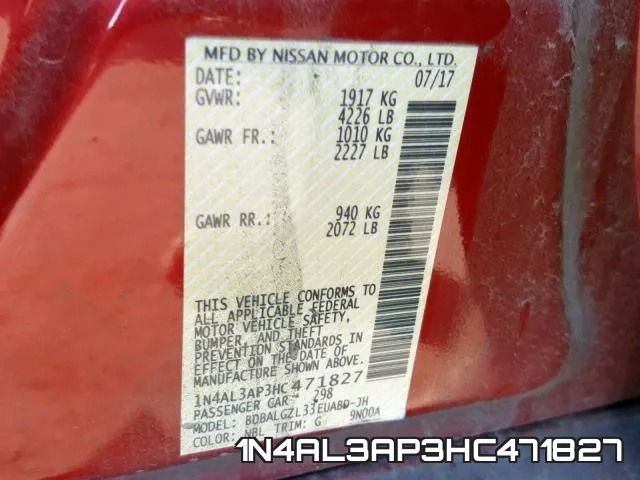 1N4AL3AP3HC471827 фото 2