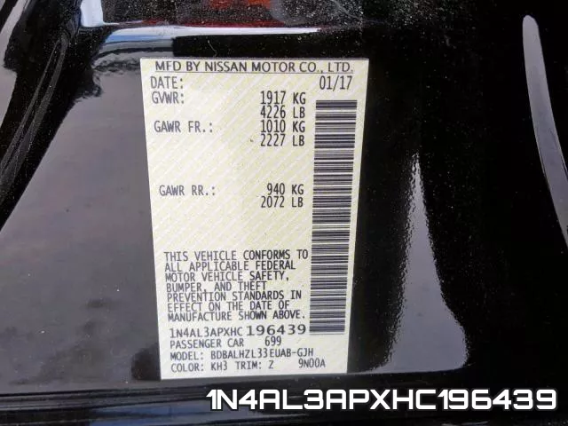 1N4AL3APXHC196439 фото 2