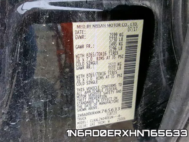 1N6AD0ERXHN765633 фото 2