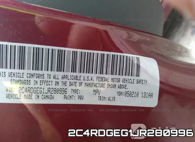 2C4RDGEG1JR280996 фото 10
