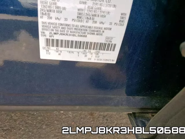 2LMPJ8KR3HBL50688 фото 2
