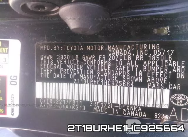2T1BURHE1HC925664 фото 10