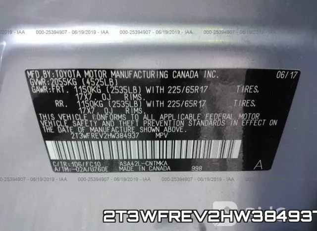 2T3WFREV2HW384937 фото 10