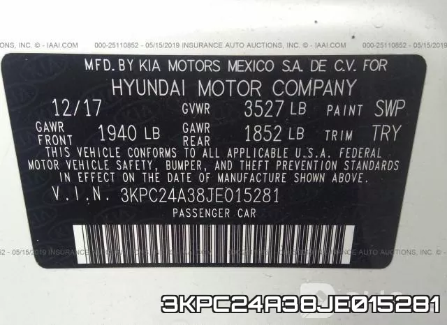 3KPC24A38JE015281 фото 9