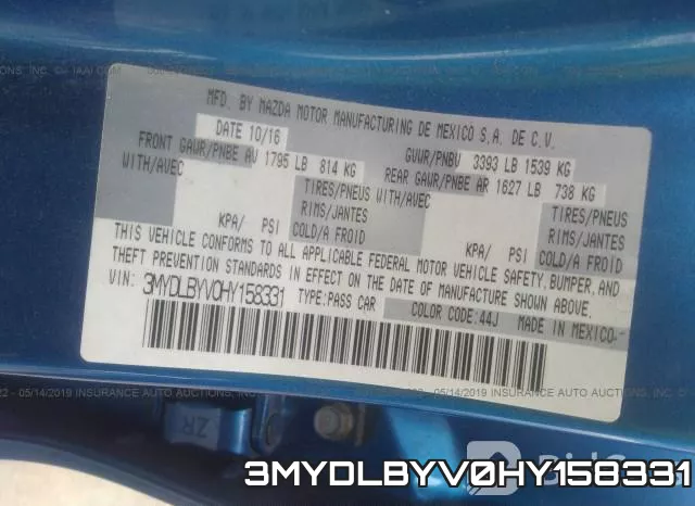 3MYDLBYV0HY158331 фото 10