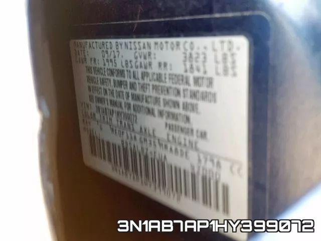 3N1AB7AP1HY399072 фото 2