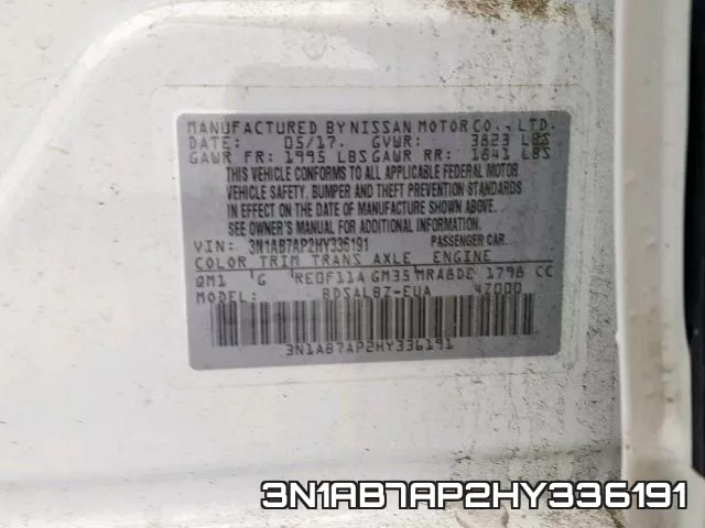 3N1AB7AP2HY336191 фото 2