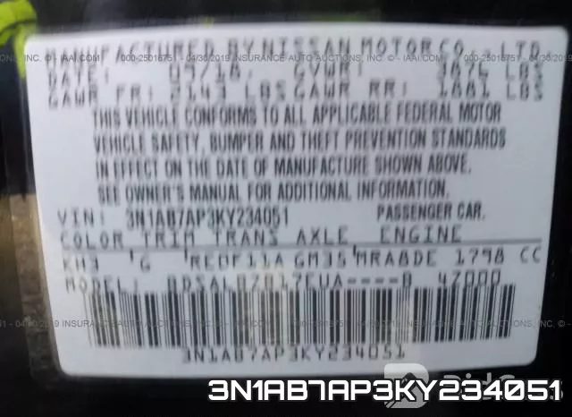 3N1AB7AP3KY234051 фото 10