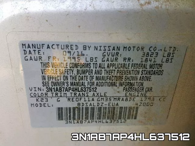 3N1AB7AP4HL637512 фото 2