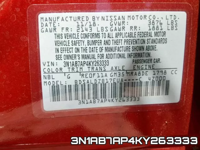 3N1AB7AP4KY263333 фото 2