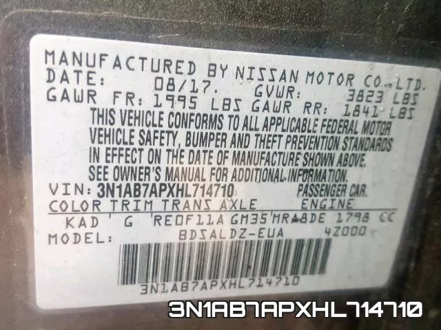 3N1AB7APXHL714710 фото 2