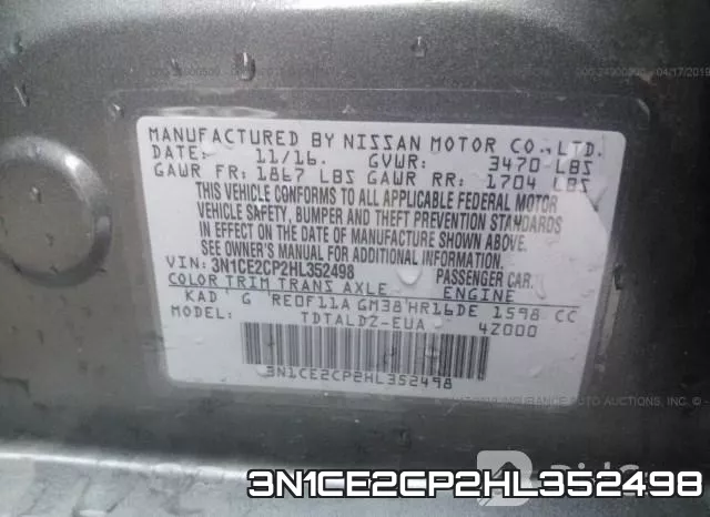 3N1CE2CP2HL352498 фото 10