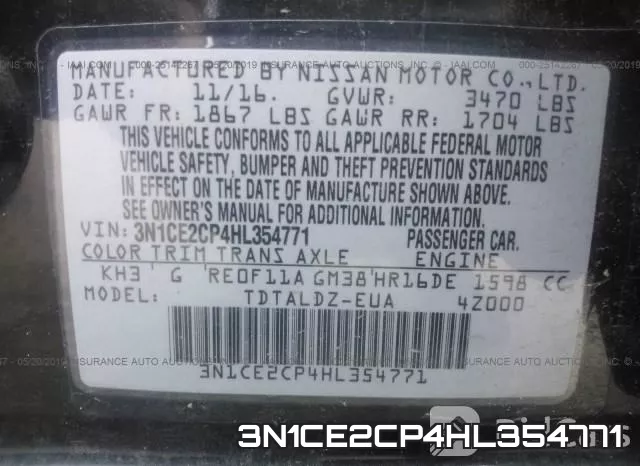 3N1CE2CP4HL354771 фото 9