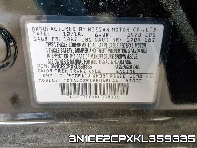 3N1CE2CPXKL359335 фото 2