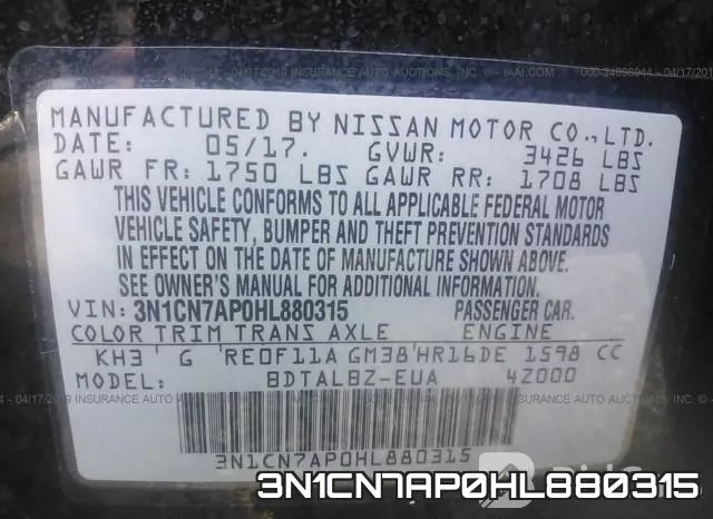 3N1CN7AP0HL880315 фото 10