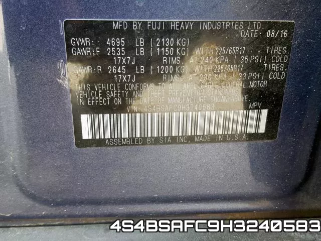 4S4BSAFC9H3240583 фото 2