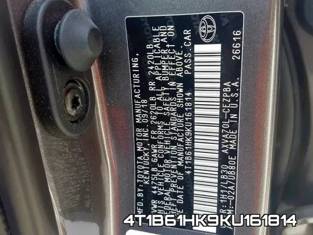 4T1B61HK9KU161814 фото 2