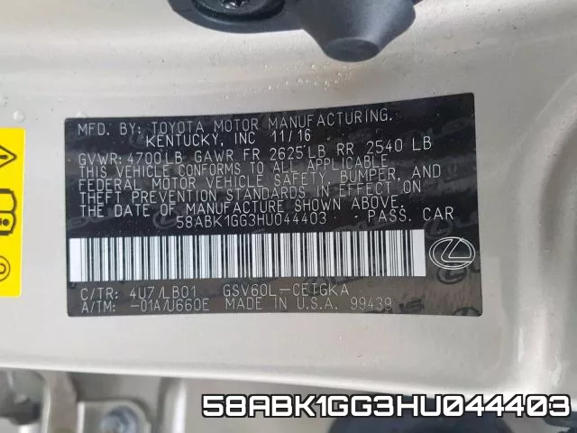 58ABK1GG3HU044403 фото 2