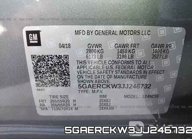 5GAERCKW3JJ246732 фото 10