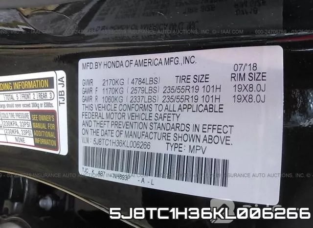5J8TC1H36KL006266 фото 10
