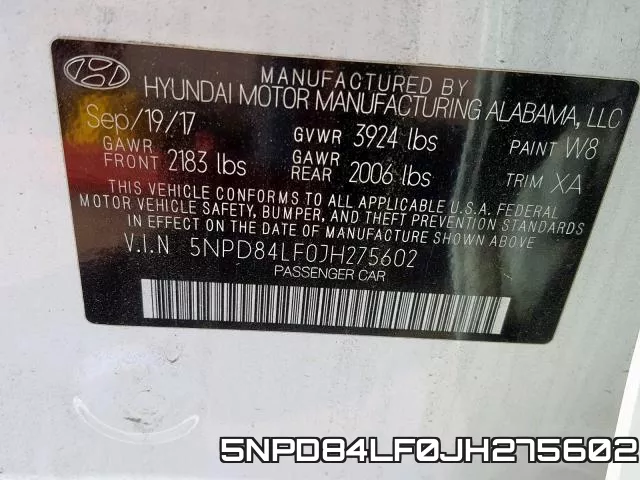 5NPD84LF0JH275602 фото 2