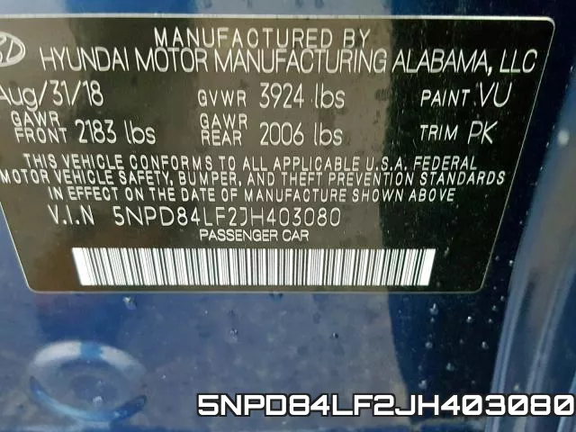 5NPD84LF2JH403080 фото 2