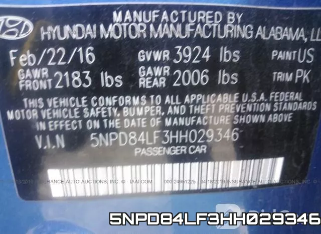 5NPD84LF3HH029346 фото 9