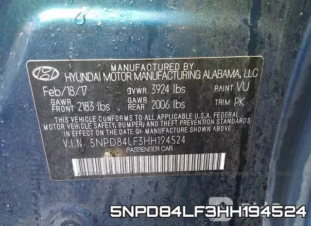 5NPD84LF3HH194524 фото 10
