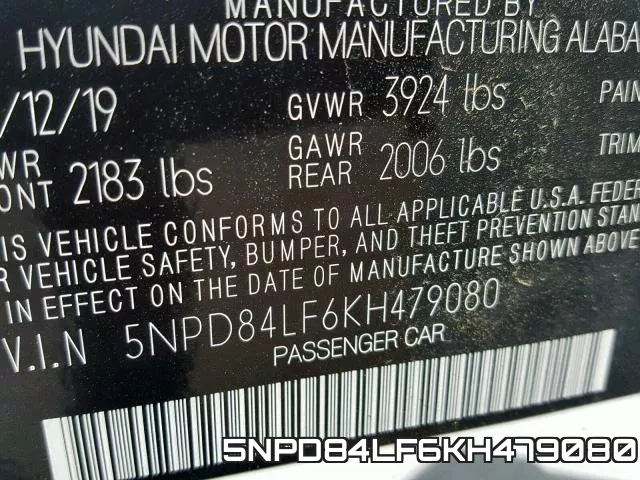5NPD84LF6KH479080 фото 2