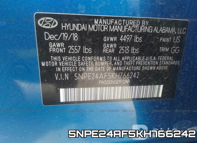 5NPE24AF5KH766242 фото 10