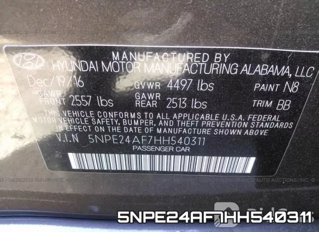 5NPE24AF7HH540311 фото 10