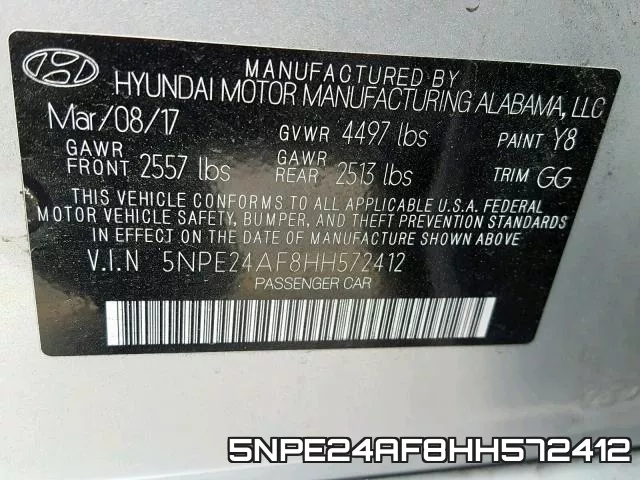 5NPE24AF8HH572412 фото 2
