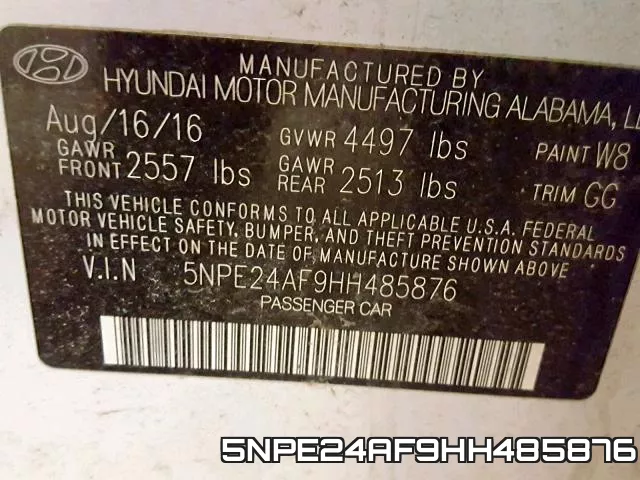 5NPE24AF9HH485876 фото 2