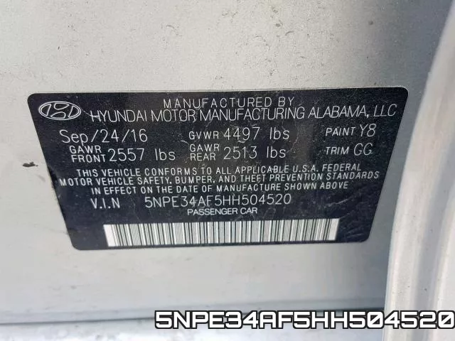 5NPE34AF5HH504520 фото 2