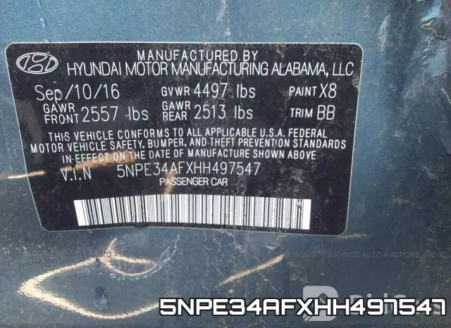 5NPE34AFXHH497547 фото 9