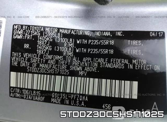 5TDDZ3DC5HS171025 фото 10