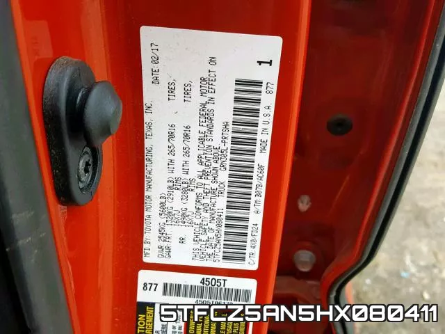 5TFCZ5AN5HX080411 фото 2