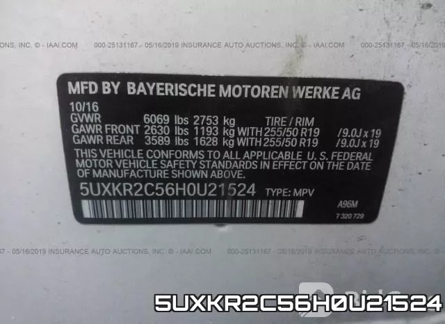 5UXKR2C56H0U21524 фото 10