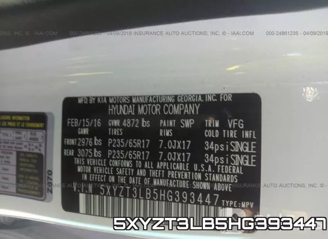 5XYZT3LB5HG393447 фото 10