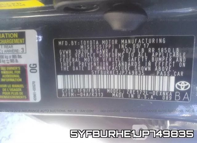 5YFBURHE1JP749835 фото 10