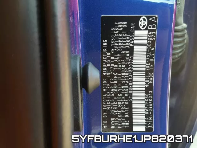 5YFBURHE1JP820371 фото 2